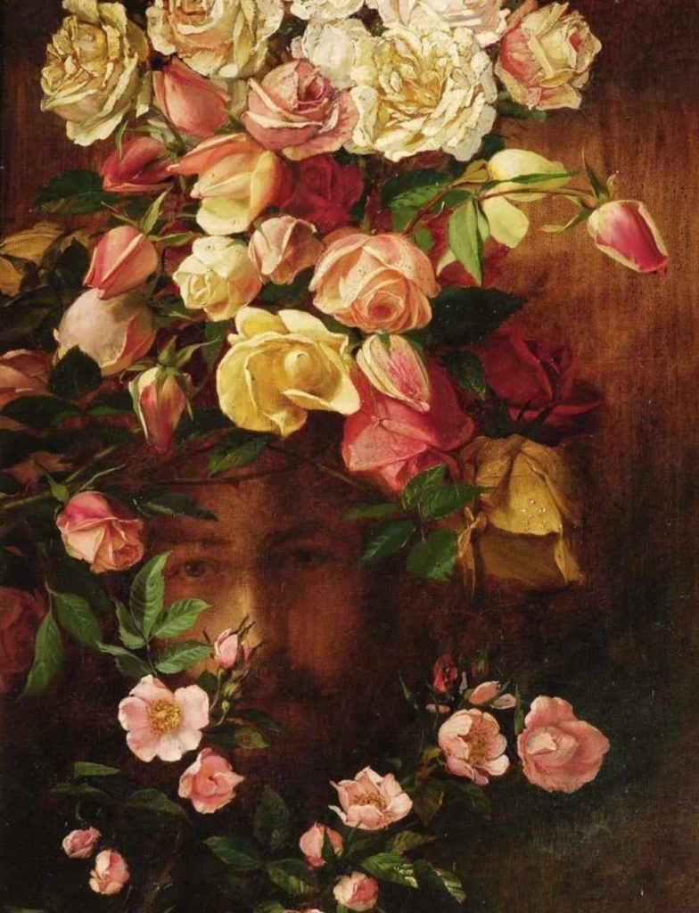 Autoretrato con rosas, František Kupka.